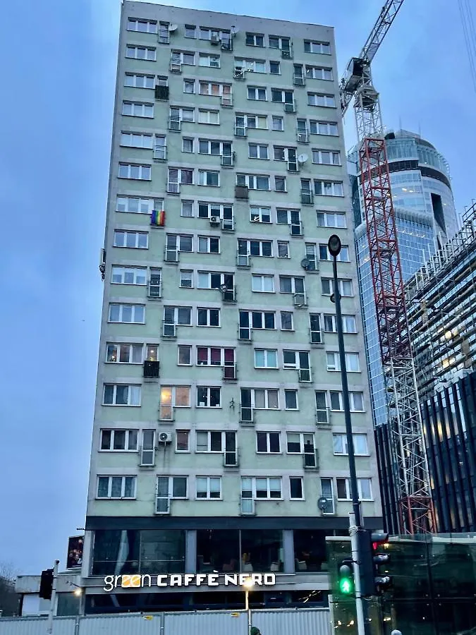 公寓 Super Apartament Green Rondo Onz Metro Nowe Wifi 300 Mb/S Aircondition Netflix Spotify 华沙 波兰