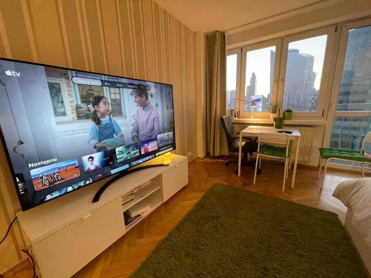 Super Apartament Green Rondo Onz Metro Nowe Wifi 300 Mb/S Aircondition Netflix Spotify 华沙 0*,