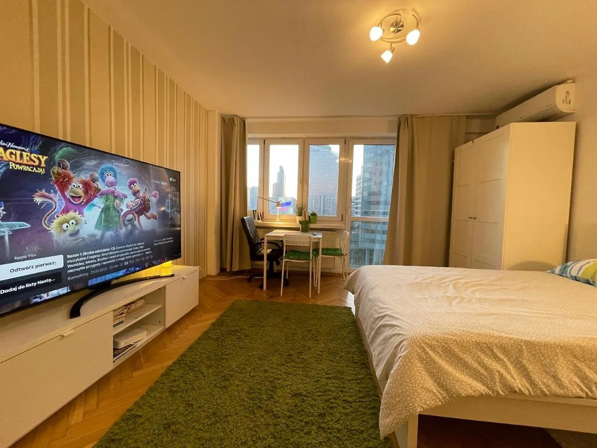 Super Apartament Green Rondo Onz Metro Nowe Wifi 300 Mb/S Aircondition Netflix Spotify 华沙 公寓
