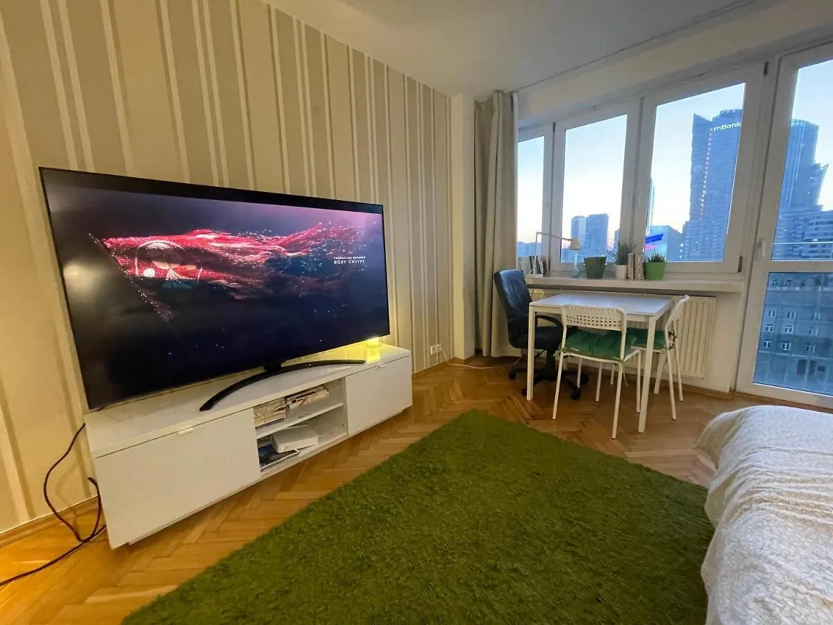 Super Apartament Green Rondo Onz Metro Nowe Wifi 300 Mb/S Aircondition Netflix Spotify 华沙