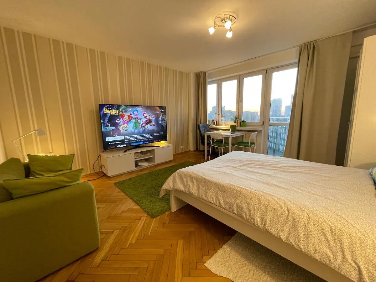 Super Apartament Green Rondo Onz Metro Nowe Wifi 300 Mb/S Aircondition Netflix Spotify 华沙 波兰