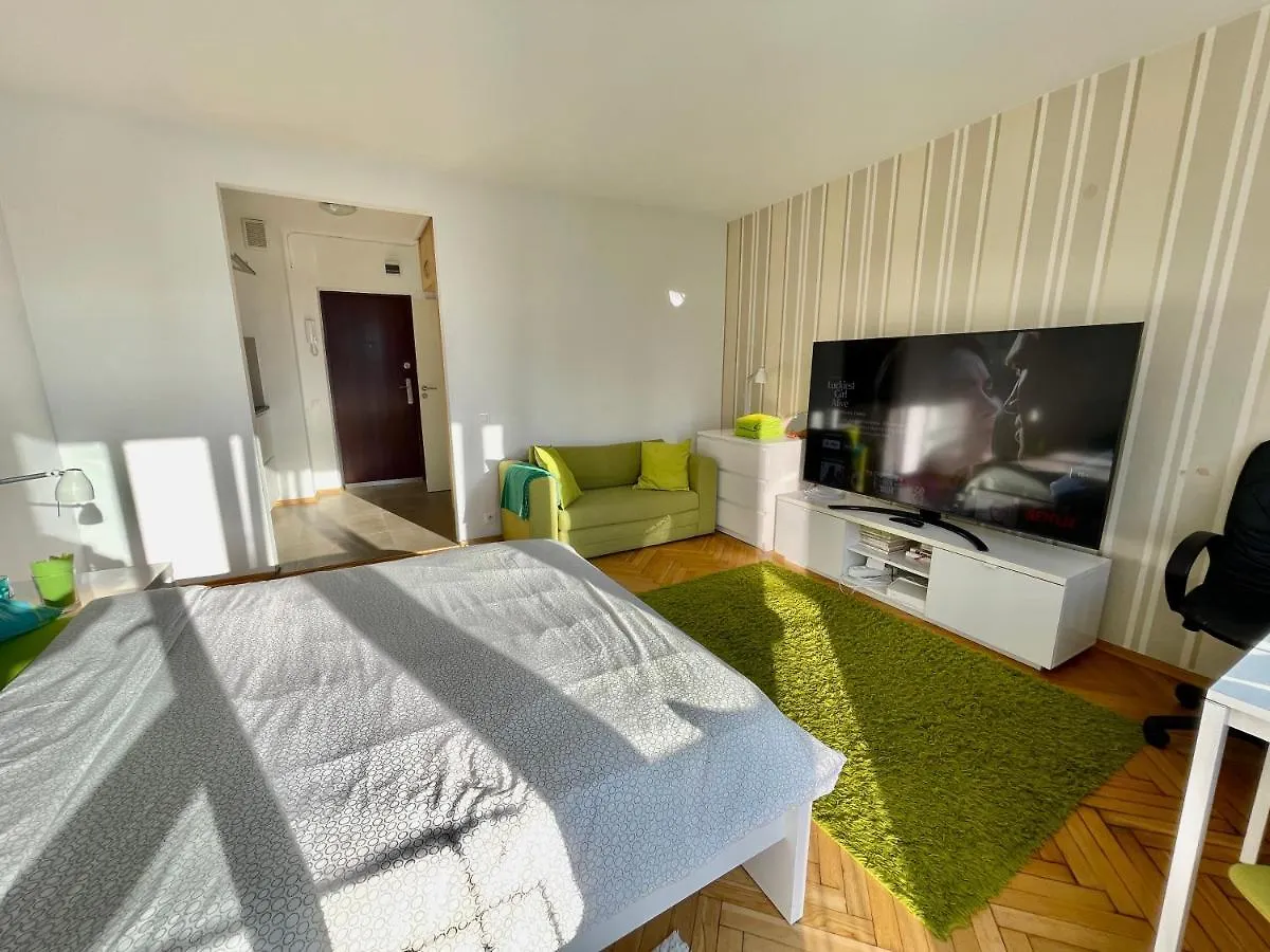 公寓 Super Apartament Green Rondo Onz Metro Nowe Wifi 300 Mb/S Aircondition Netflix Spotify 华沙